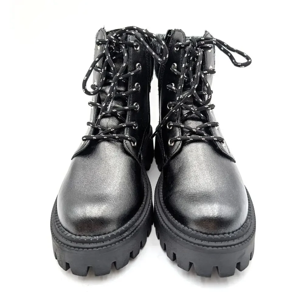 DV Dolce Vita Kamilla Lace-Up Fashion Boots Girl’s Black Size US3